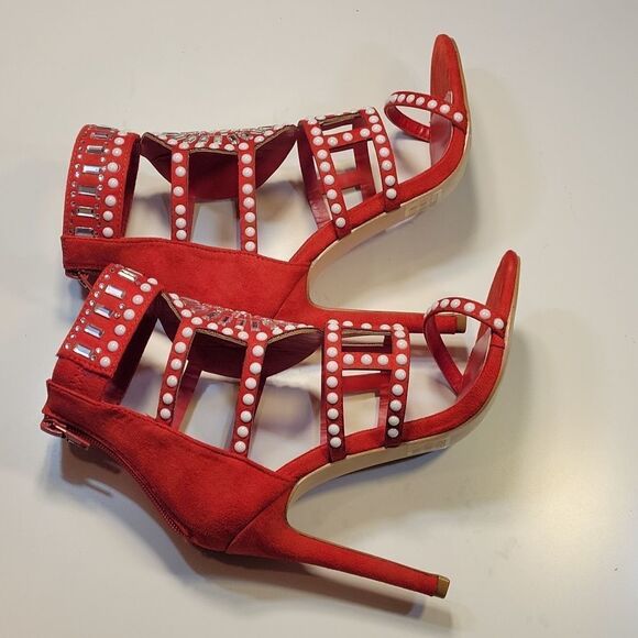 BRAND NEW  MELLY HIGH HEEL STILETTOS GLADIATOR STYLE OPEN TOE SANDAL - Picture 8 of 16